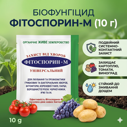 Біофунгіцид Фітоспорин-М (10 г)