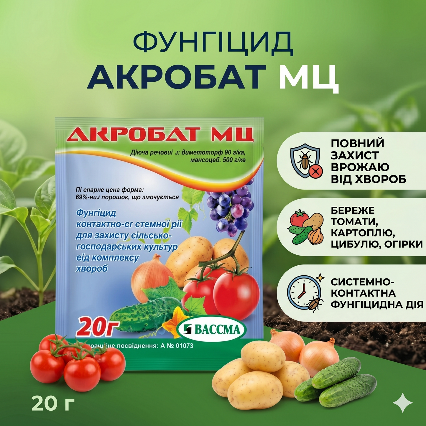 Фунгіцид Акробат МЦ: Подвійна броня для вашого врожаю