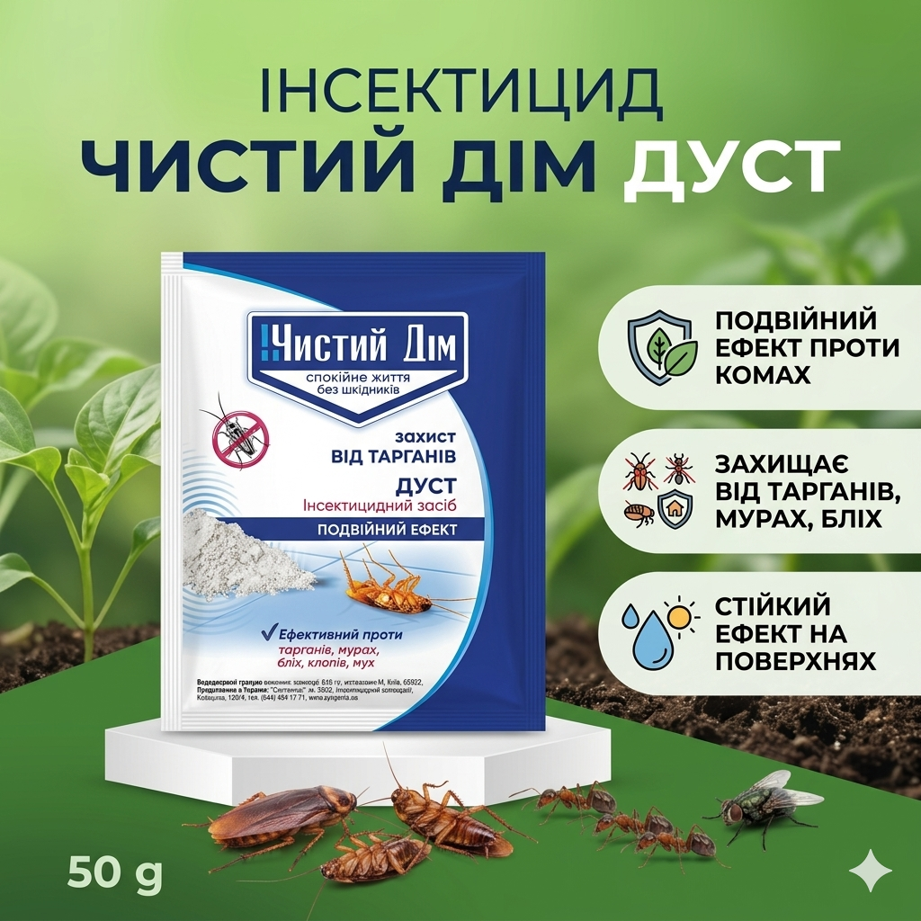 Інсектицид Дуст «Подвійний ефект» (50 г)