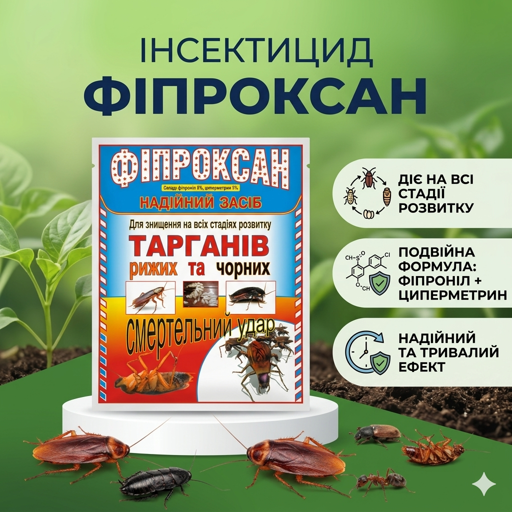 Інсектицидний Фіпроксан — захист від тарганів та комах