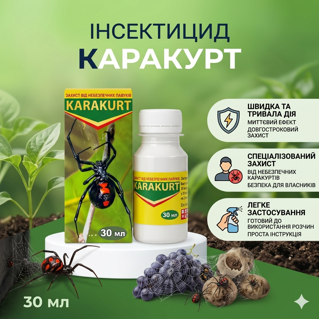 Інсектицид Каракурт (30 мл)— Проти отруйних павуків